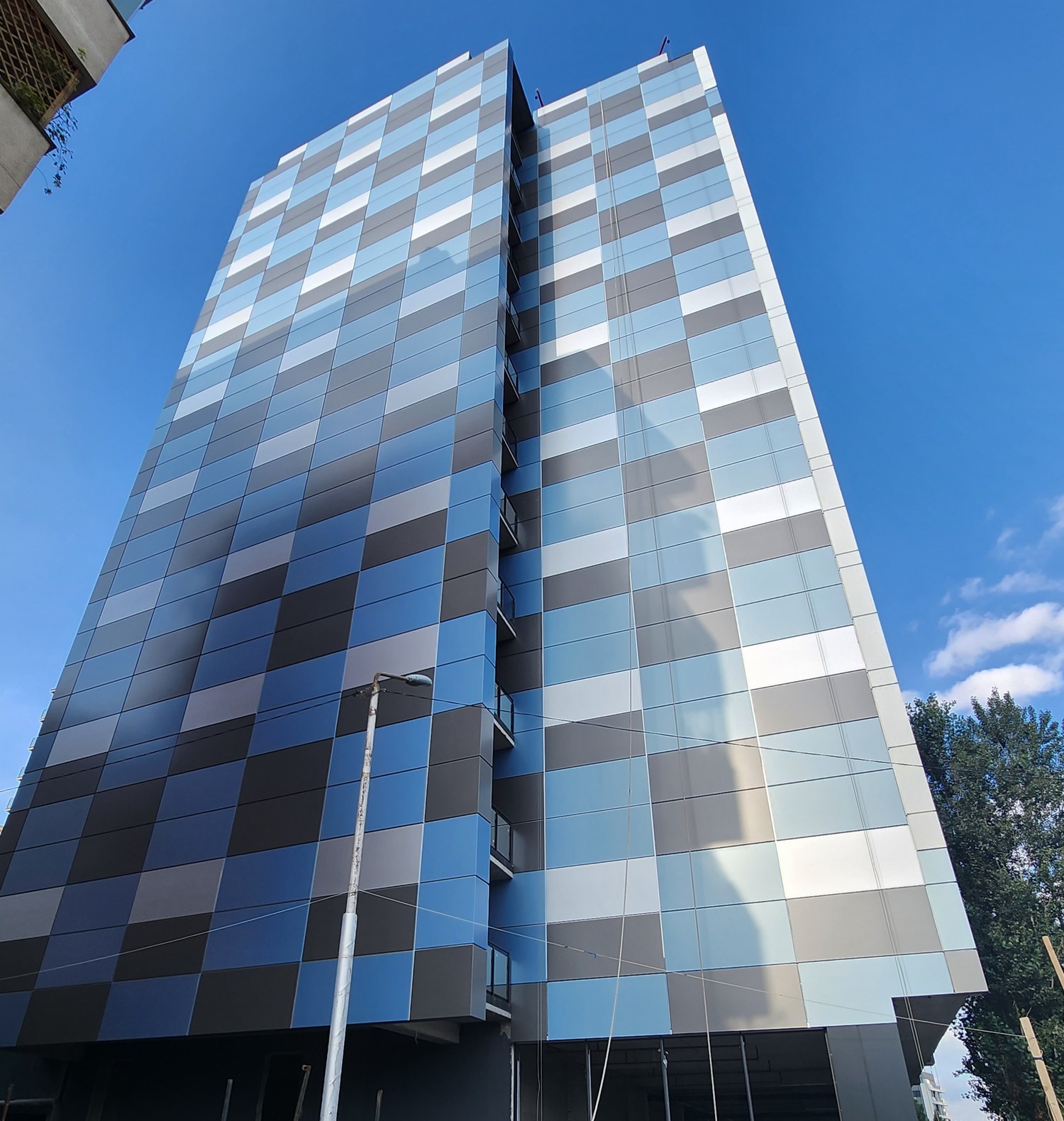 Balcony with outdoor furniture and city view