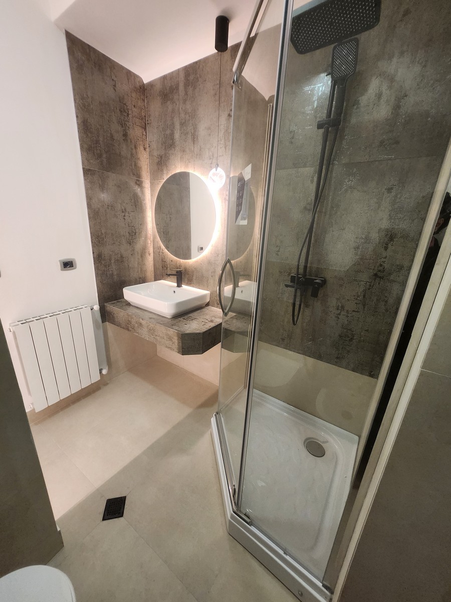 Powder room tile work