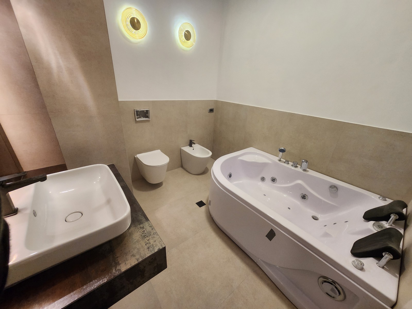 Guest bathroom shower area